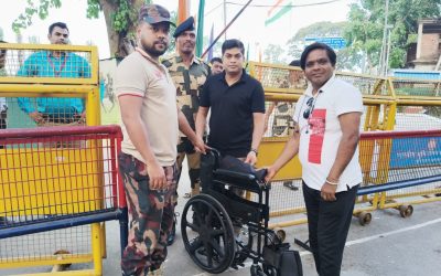 আখাউড়া আন্তর্জাতিক ইমিগ্রেশনে হুইল চেয়ার প্রদান’